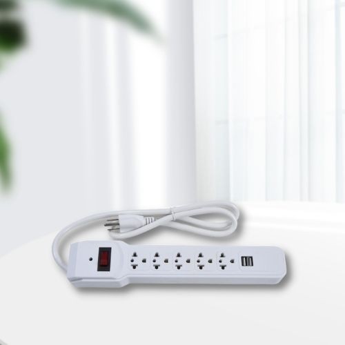 5-outlet Power Strip With Usb Ports