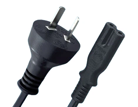 Argentina Power Cords, IRAM 2063 Plug TO IEC 60320 C7 Connector, Type l, 2Poles Plug, IRAM Certified Argentina Power Cords, IRAM 2063 Plug TO IEC 60320 C7 Connector, Type l, 2Poles Plug, IRAM Certified